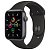 Apple Watch SE GPS, 44mm Space Gray Aluminium Case with Black Sport Band - Regular